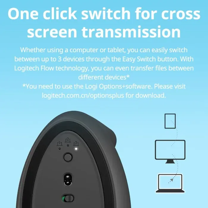 Logitech  lift mouse Wireless Bluetooth Mouse Business Office Softtone Mouse Ergonomic Business Office Mouse - Image 4