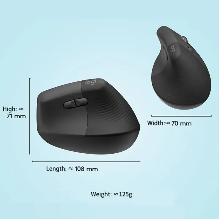 Logitech  lift mouse Wireless Bluetooth Mouse Business Office Softtone Mouse Ergonomic Business Office Mouse - Image 5
