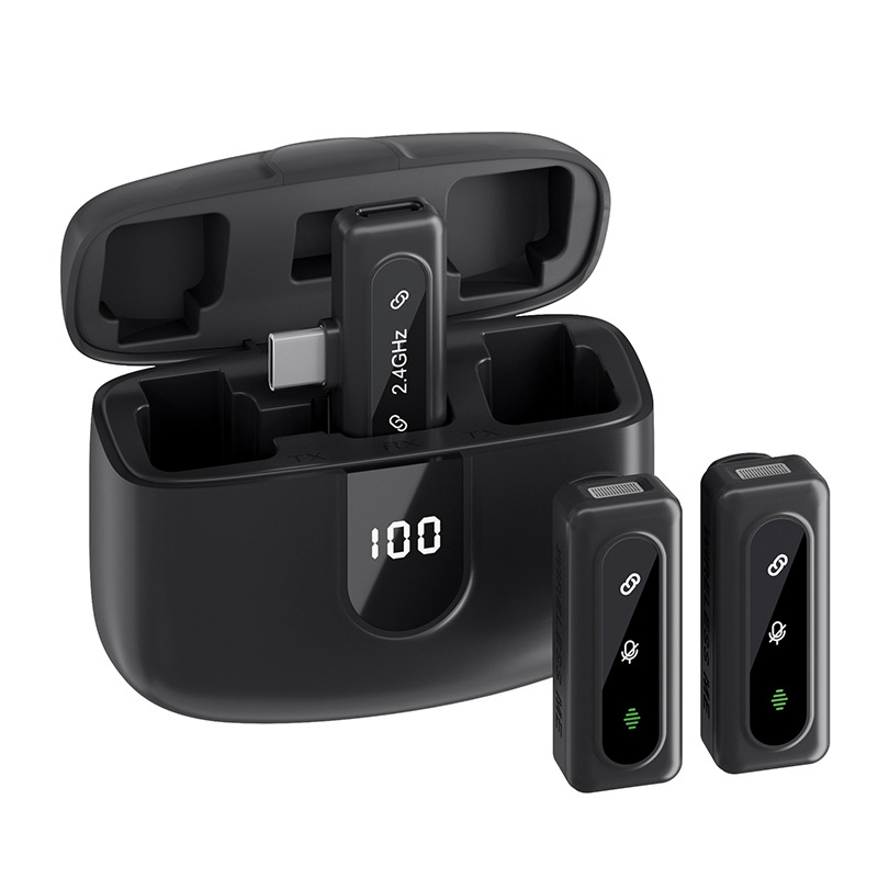 Wireless lavalier microphone J50 intelligent noise reduction digital display charging compartment digital display mini microphone - Image 5