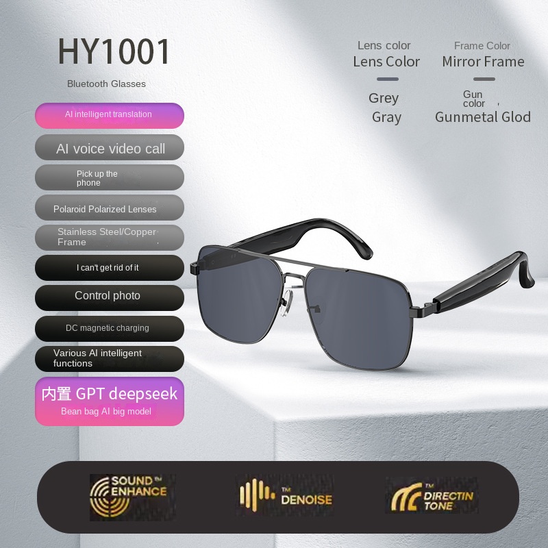 Bluetooth Smart AI Sunglasses Multi functional Real time Translation Headphones Call Listening to Music - Image 13