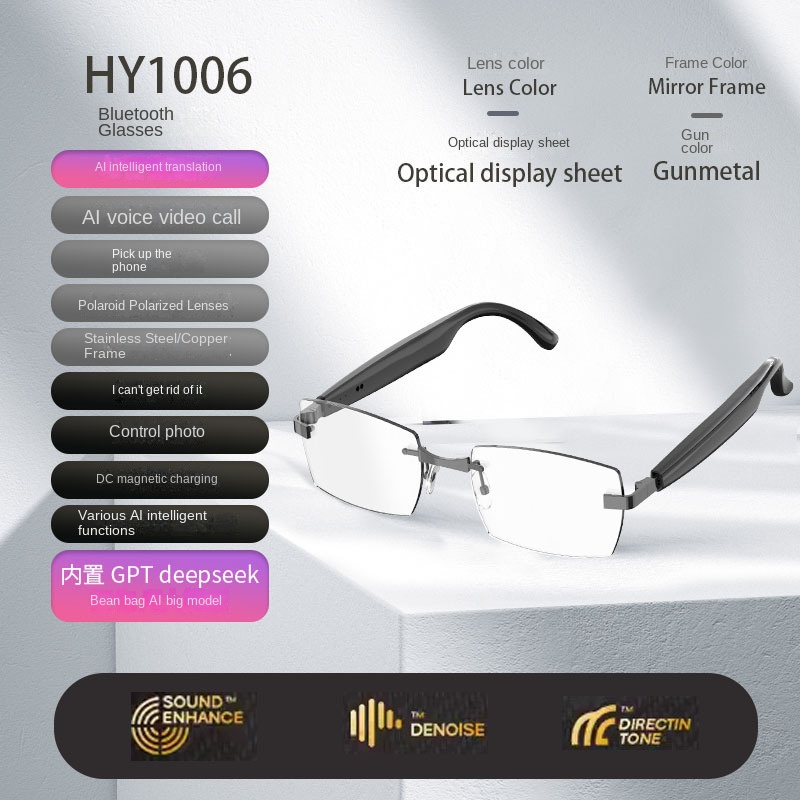 Bluetooth Smart AI Sunglasses Multi functional Real time Translation Headphones Call Listening to Music - Image 21