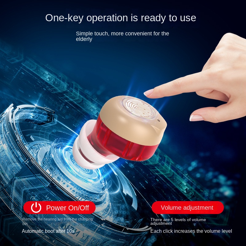 Hearing Aid Sound Amplifier for Elderly with Magnetic Charging Case, Mini Invisible Sound Collector, Portable Audio Enhancer - Image 2