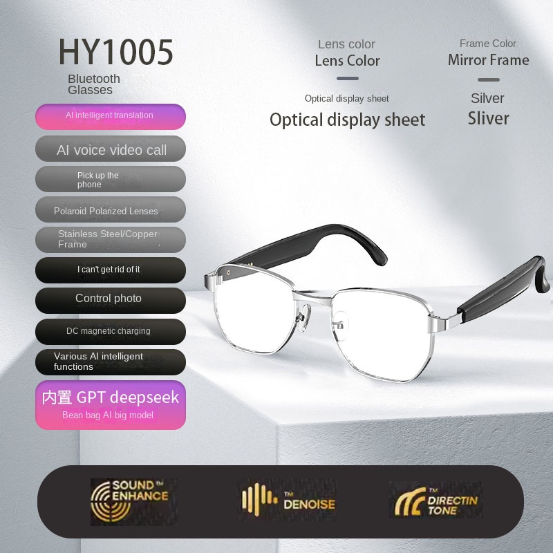 Bluetooth Smart AI Sunglasses Multi functional Real time Translation Headphones Call Listening to Music - Image 16