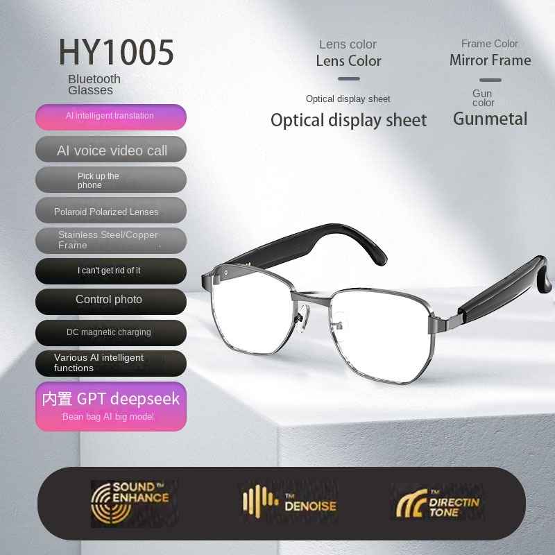 Bluetooth Smart AI Sunglasses Multi functional Real time Translation Headphones Call Listening to Music - Image 17