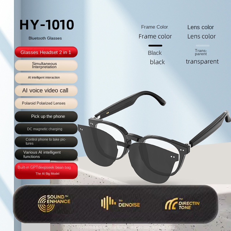 Bluetooth Smart AI Sunglasses Multi functional Real time Translation Headphones Call Listening to Music - Image 10