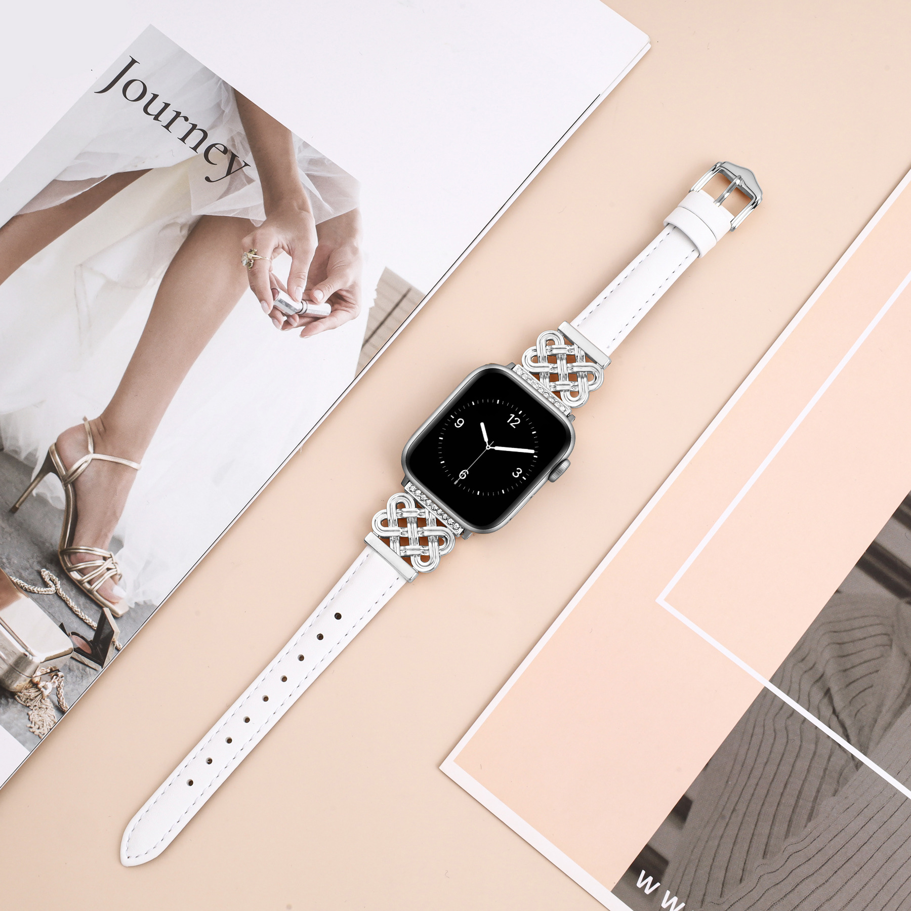 Strap Compatible with Apple Watch Band iWatch S10/SE98765 Metal Ultra-thin Watch Band - Image 2