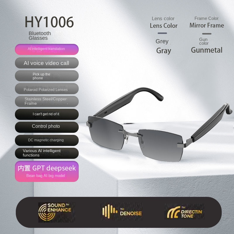 Bluetooth Smart AI Sunglasses Multi functional Real time Translation Headphones Call Listening to Music - Image 19