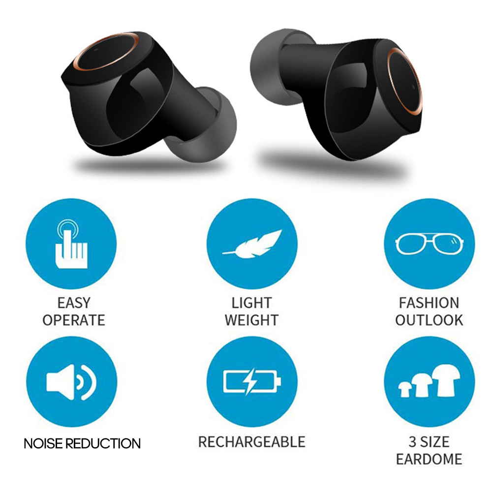 Invisible Rechargeable In-Ear Hearing Aid Z-100 with Charging Case Digital Hearing Aid for Both Ears - Image 4
